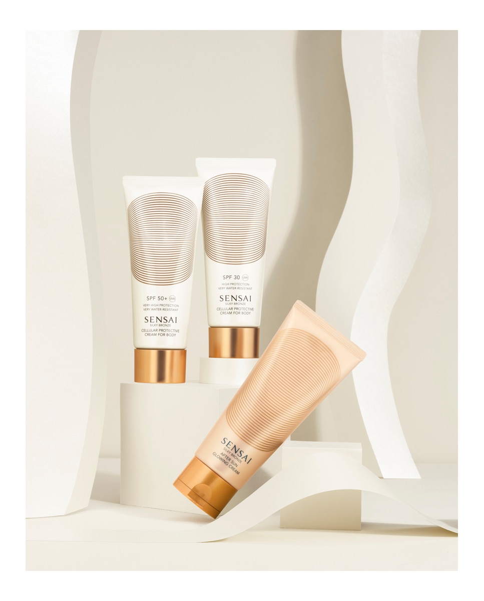 Protector solar corporal Silky Bronze Cellular Protective Cream for Body SPF50+ 150 ml Cellular Protective Sensai - 150 ml 3
