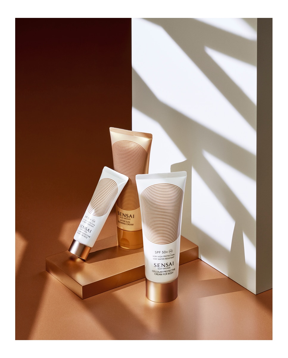 Protector solar corporal Silky Bronze Cellular Protective Cream for Body SPF50+ 150 ml Cellular Protective Sensai - 150 ml 5