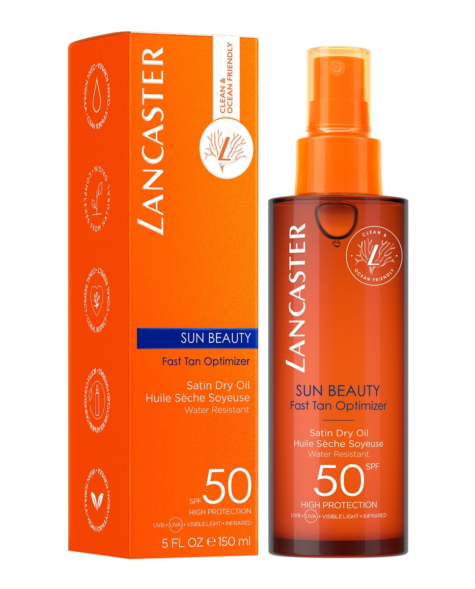 Aceite Protector Solar Sun Beauty Fast Tan Optimizer Satin Dry Oil SPF50 Lancaster - 150 ml 2