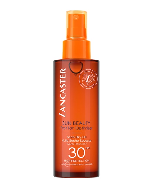 Imagen 0 de Aceite Protector Solar Sun Beauty Fast Tan Optimizer Satin Dry Oil SPF30 150 ml Lancaster