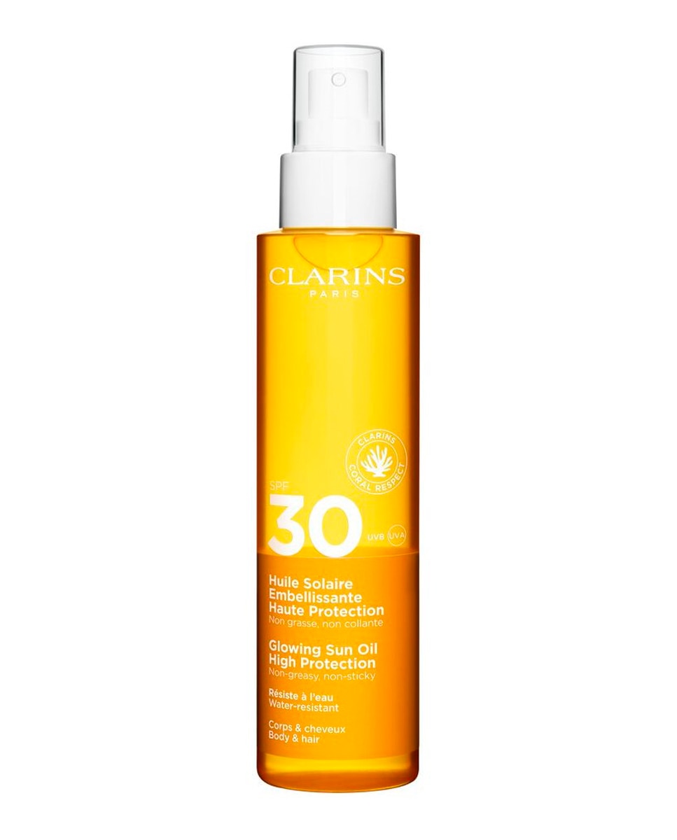 Clarins - Aceite Solar Embellecedor Alta Protección SPF 30 Clarins.