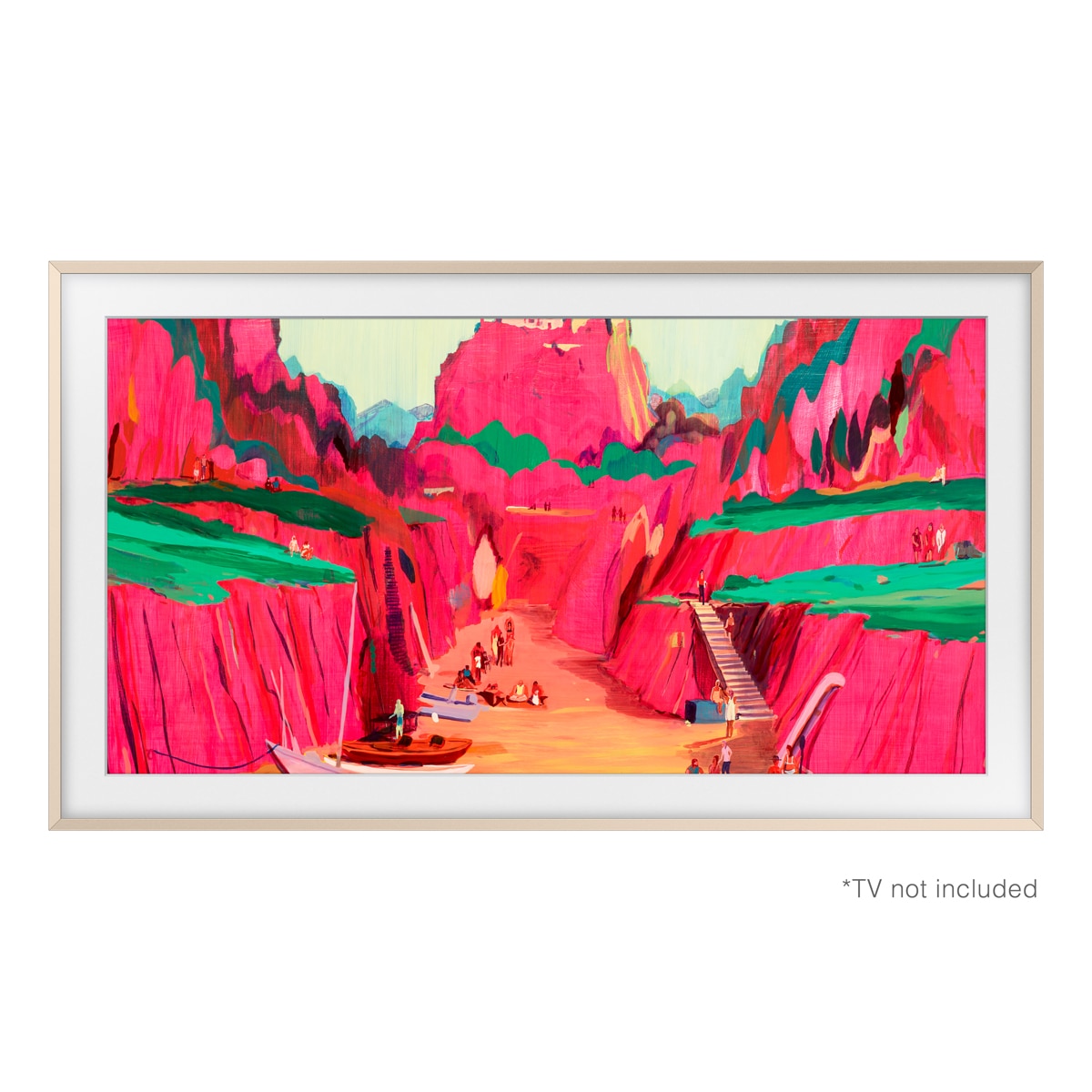 Imagen 0 de Marco para TV Samsung The Frame / The Frame Pro 2025 75" VG-SCFF75SGMXC color arena metalizada