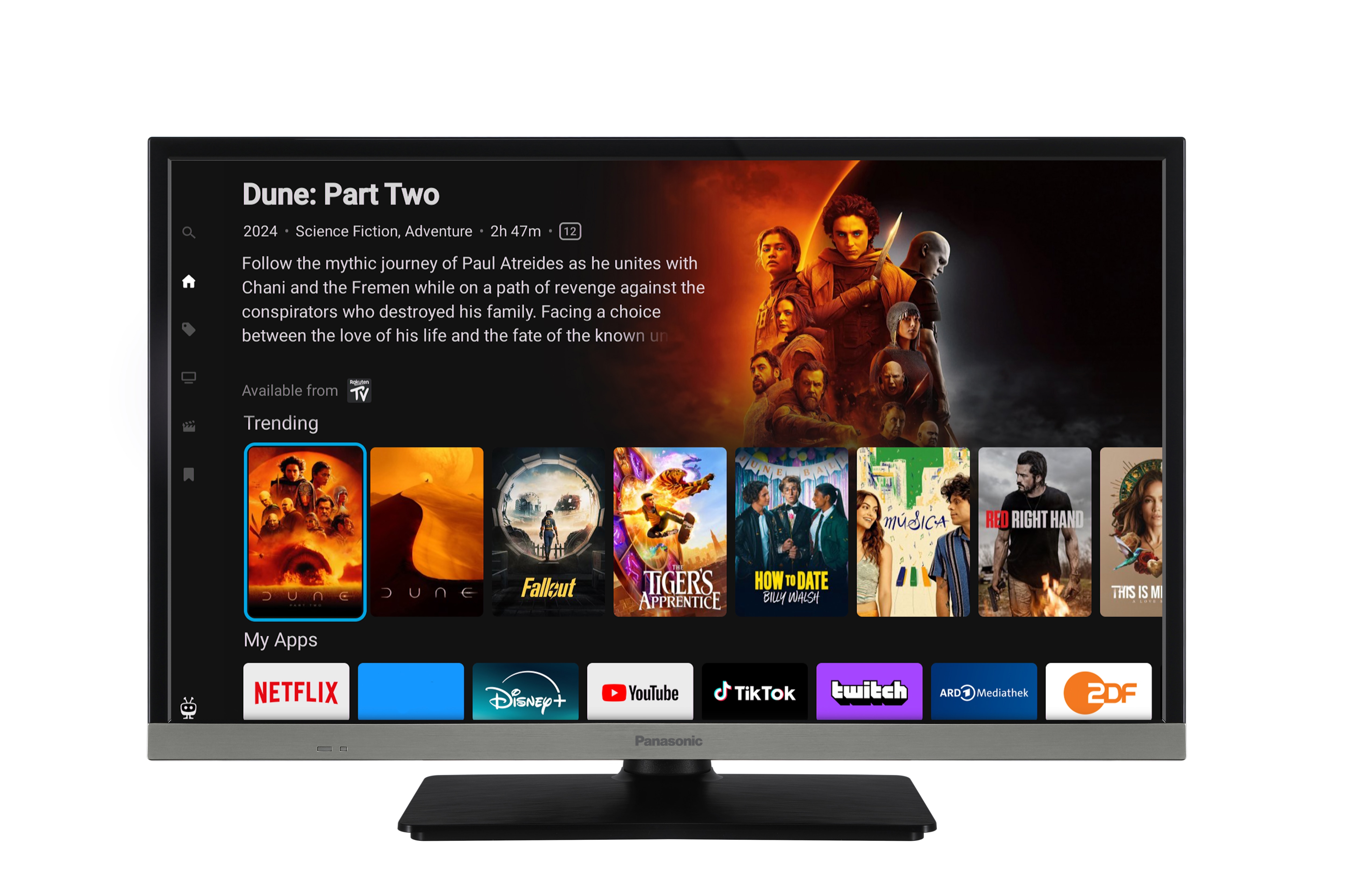 TV LED 60 cm (24") Panasonic TB-24S40AEZ, HD Ready, HDR10/HLG, High Contrast, Smart TV - Negro Negro-4