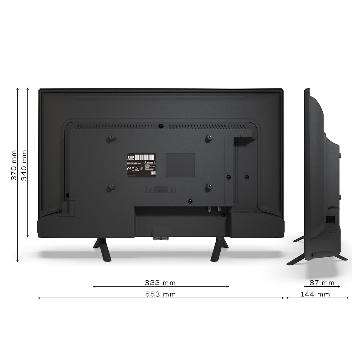 TV LED 60cm (24") TD Systems K24DLC19GLE, HD, Smart TV con Google Chromecast Negro-2