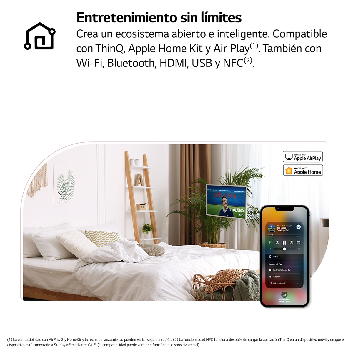 Smart TV LED 67 cm (27") LG StanbyME 27ART10AKPL, portátil y táctil, procesador Inteligente a7 Gen 4 con IA, HDR10, webOS 6.0 Beige-7