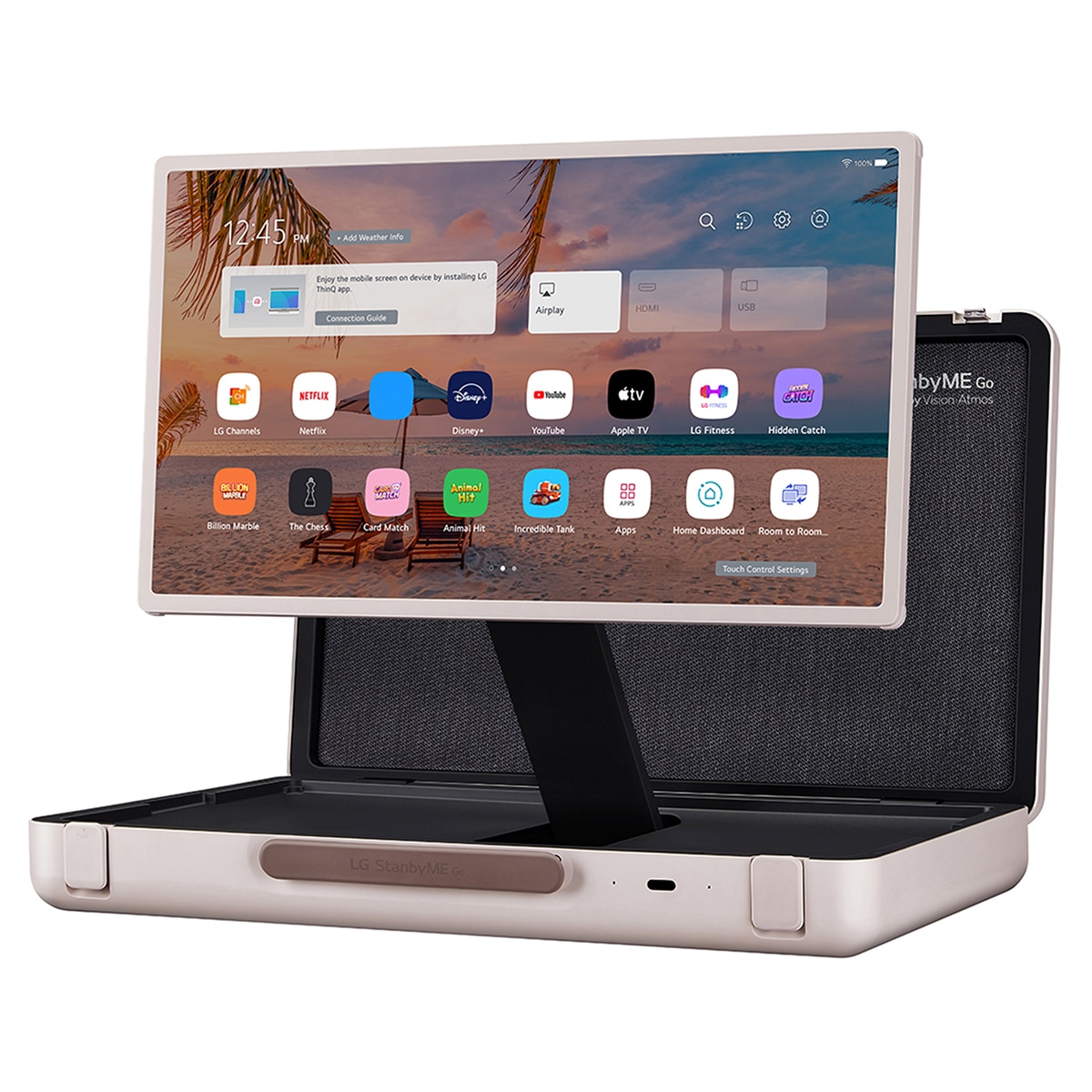 Smart TV LED 67 cm (27") LG StanbyME GO 27LX5QKNA, portátil y táctil, procesador Inteligente a7 Gen 5 con IA, HDR10, webOS 22 Beige-1