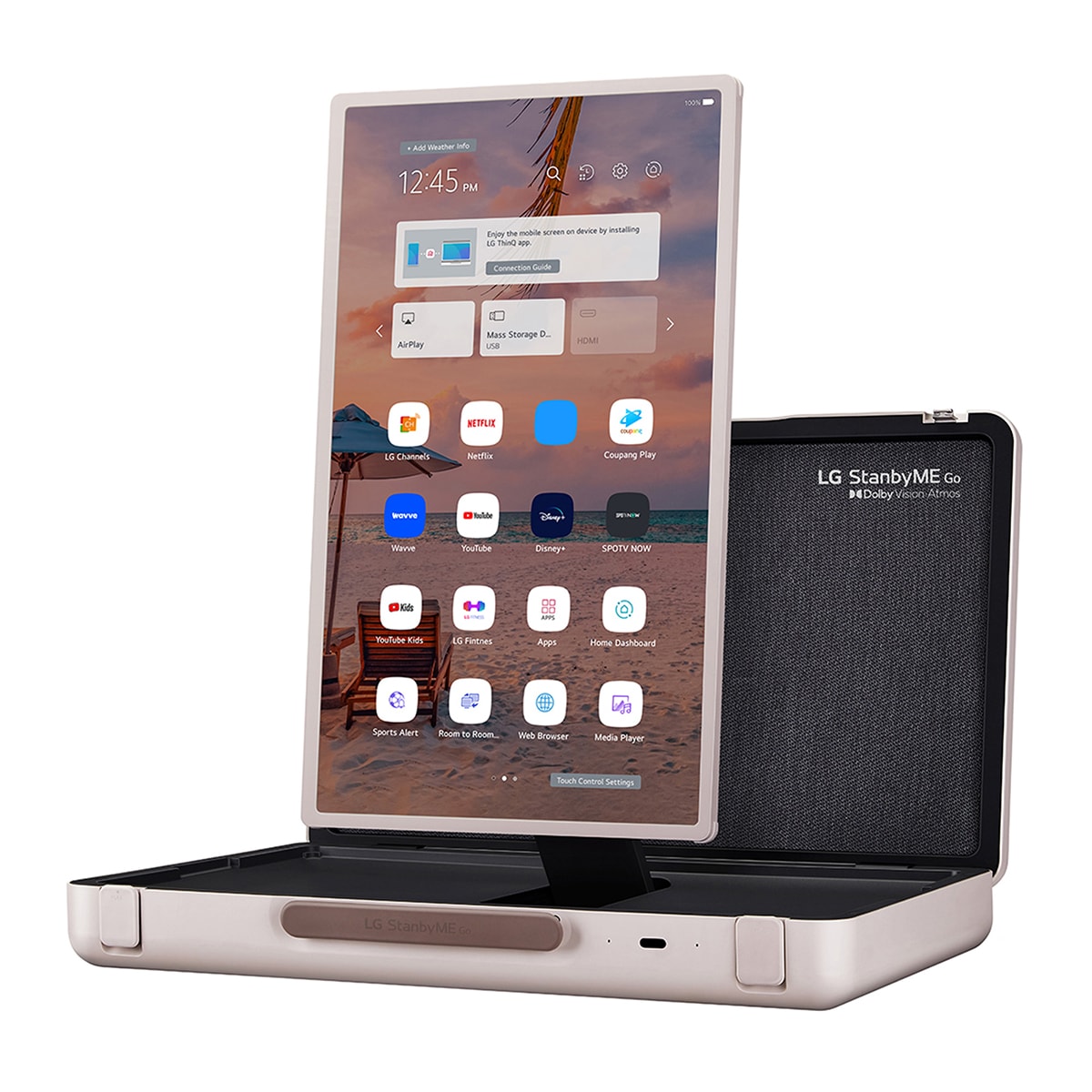 Smart TV LED 67 cm (27") LG StanbyME GO 27LX5QKNA, portátil y táctil, procesador Inteligente a7 Gen 5 con IA, HDR10, webOS 22 Beige-2