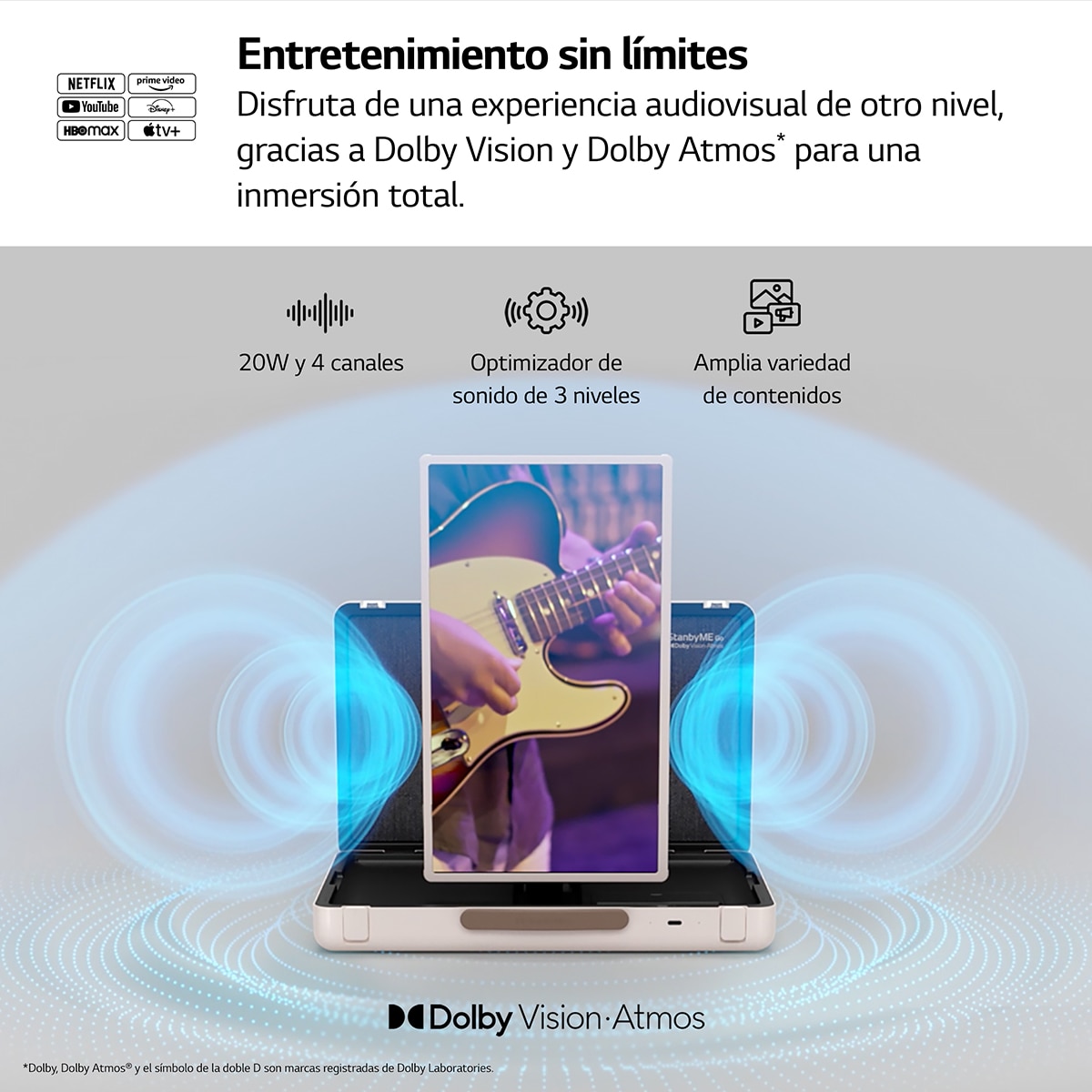 Smart TV LED 67 cm (27") LG StanbyME GO 27LX5QKNA, portátil y táctil, procesador Inteligente a7 Gen 5 con IA, HDR10, webOS 22 Beige-5