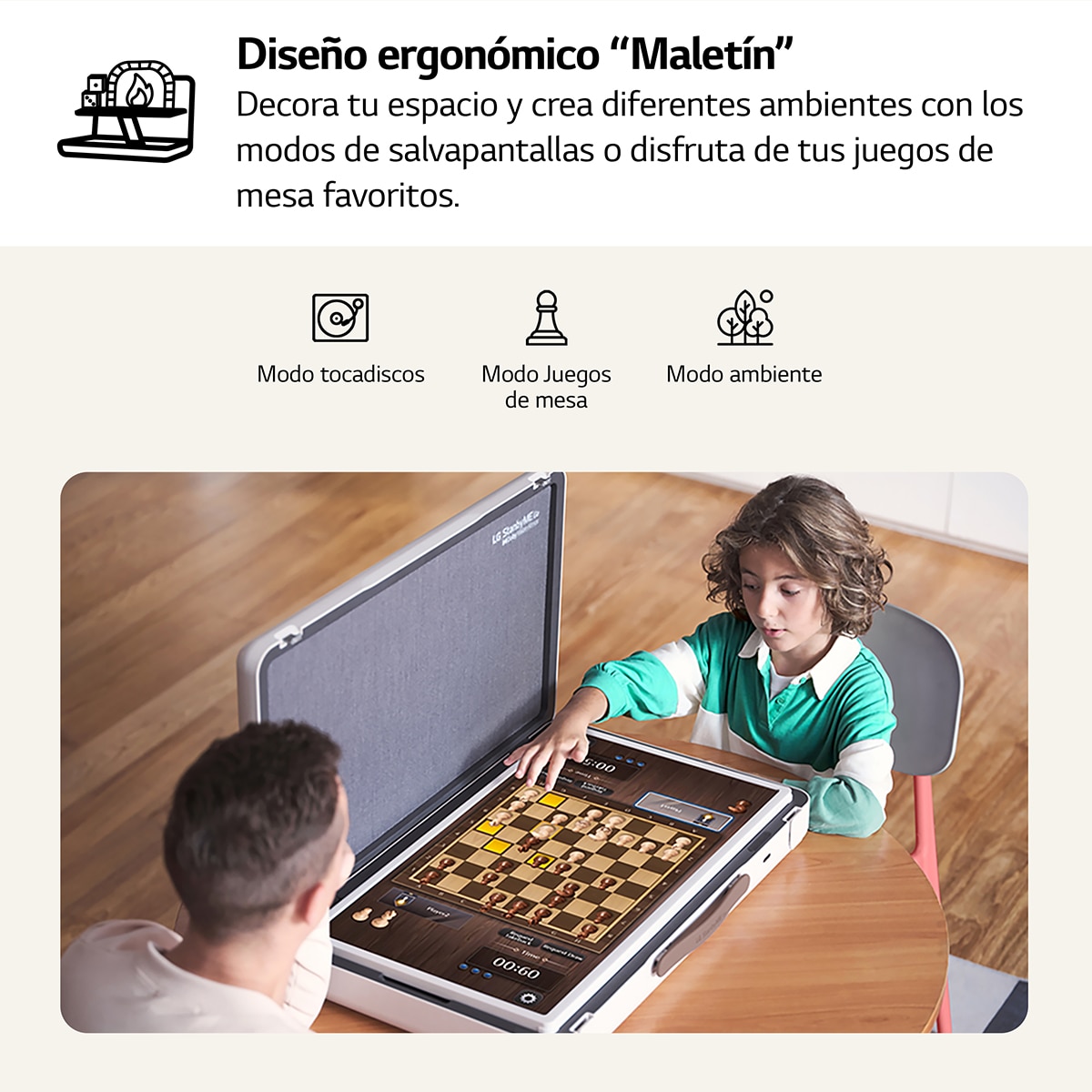 Smart TV LED 67 cm (27") LG StanbyME GO 27LX5QKNA, portátil y táctil, procesador Inteligente a7 Gen 5 con IA, HDR10, webOS 22 Beige-6