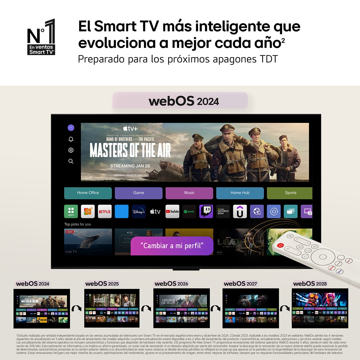 Smart TV LED 67 cm (27") LG StanbyME 2, 60 Hz, QHD, portátil y con pantalla táctil, procesador Inteligente a8 IA, HDR10, webOS 24 Beige-8