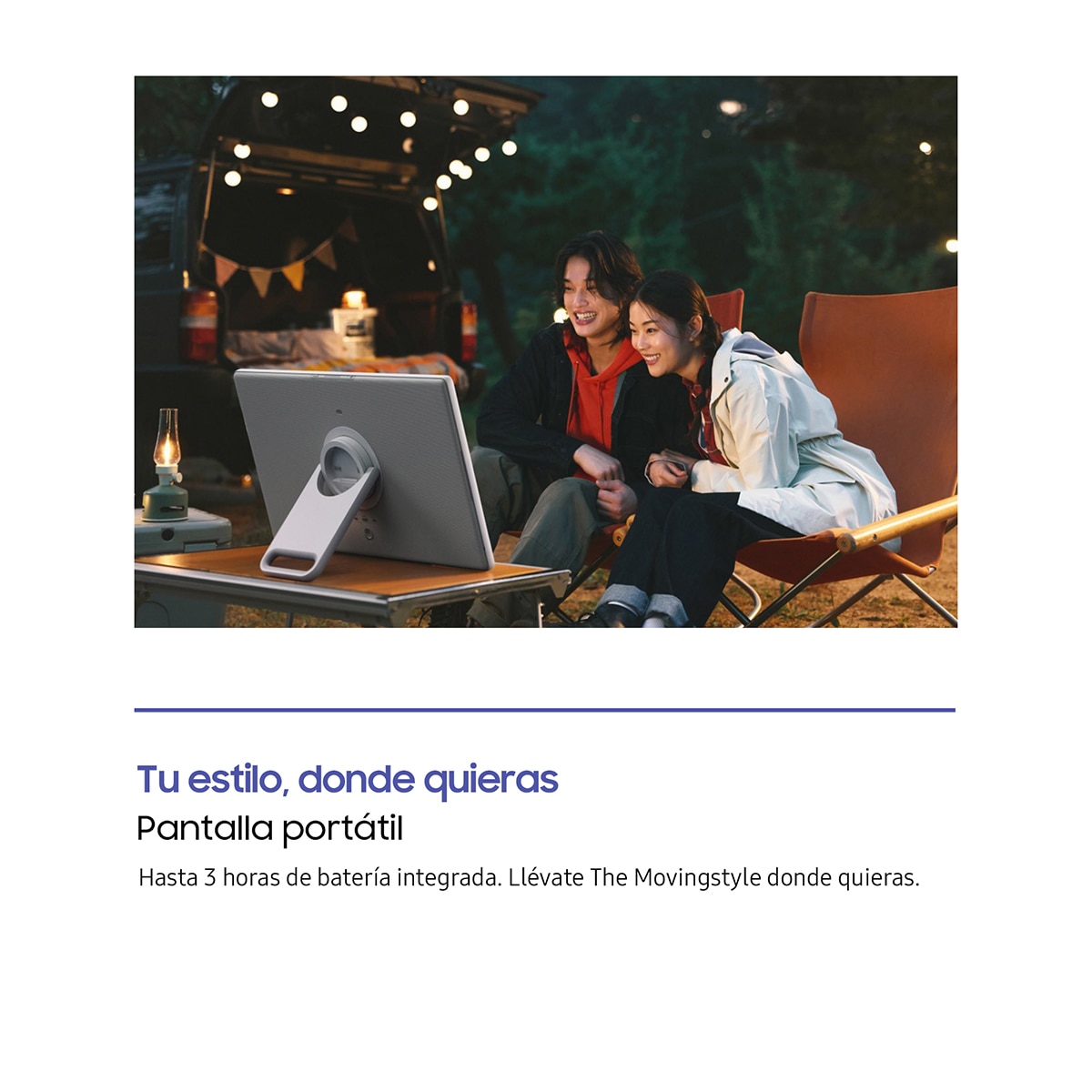 Smart TV Portátil LED 68,5cm (27") Samsung The Movingstyle UE27LSM7FAXXXE, QHD Blanco-8