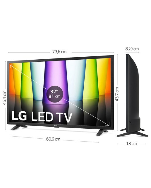TV LED 80 cm (32'') LG 32LQ630B6LA SmartTV WebOS 22, HDR10, HLG, Sonido Dolby Digital Plus Negro-2