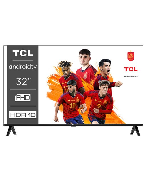 TV LED 80 cm(32") TCL 32S5400AF, Full HD Smart TV, Android TV, compatible Google Assistant, Chromecast y Google Home, Diseño delgado - Negro Negro-1