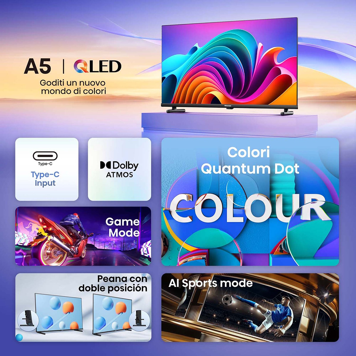 TV QLED 80cm (32") Hisense 32A5NQ Full HD Smart TV Negro-14