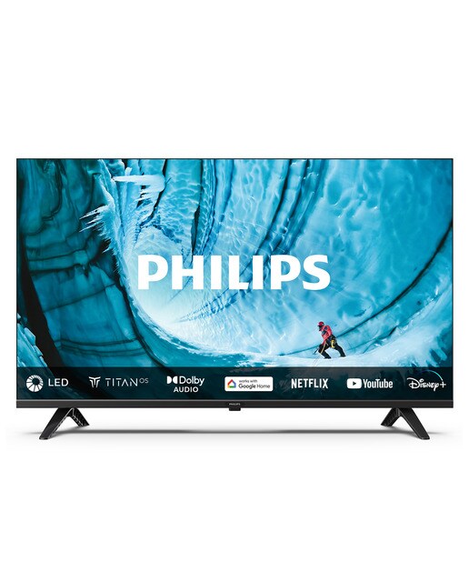 TV LED 80cm (32") Philips 32PHS6009 HD, Dolby Audio, Titan OS, Smart TV Negro mate-1