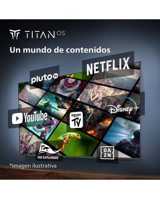 TV LED 80cm (32") Philips 32PHS6009 HD, Dolby Audio, Titan OS, Smart TV Negro mate-7