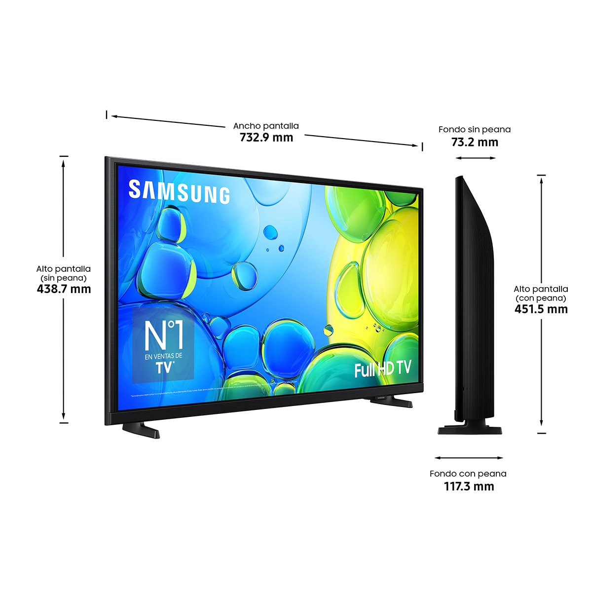 TV LED 80cm (32") Samsung TU32F6005 Full HD Smart TV Negro-2