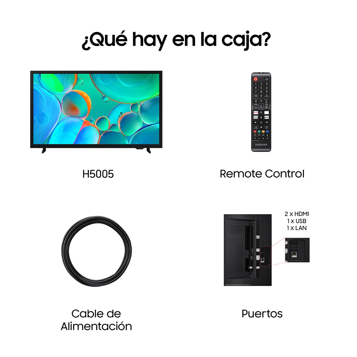 TV LED 80cm (32") Samsung TU32H5005 HD Smart TV Plata-8