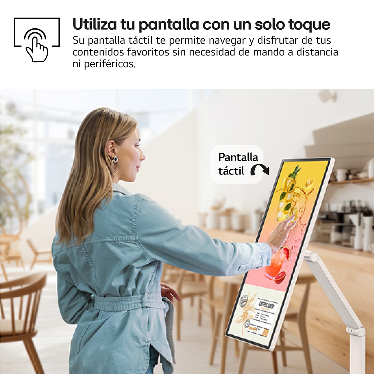 LG Smart Monitor Swing, 80cm (31,5"), 60 HZ, 4K UHD, táctil, LG webOS 24, peana portátil y flexible Blanco-4