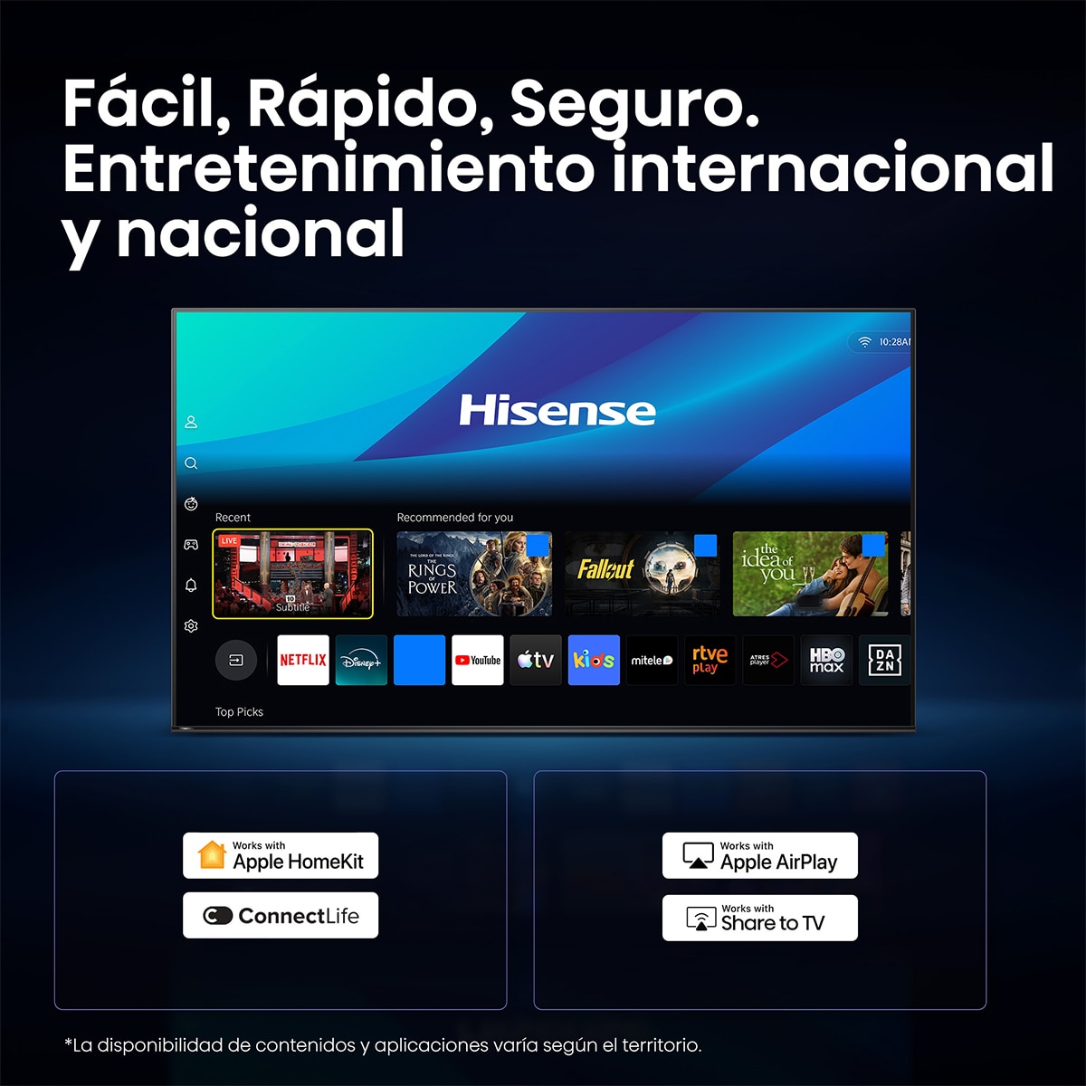 TV HI-QLED 32" (80 cm) Hisense 32A5S Full HD Smart TV con IA Negro-10