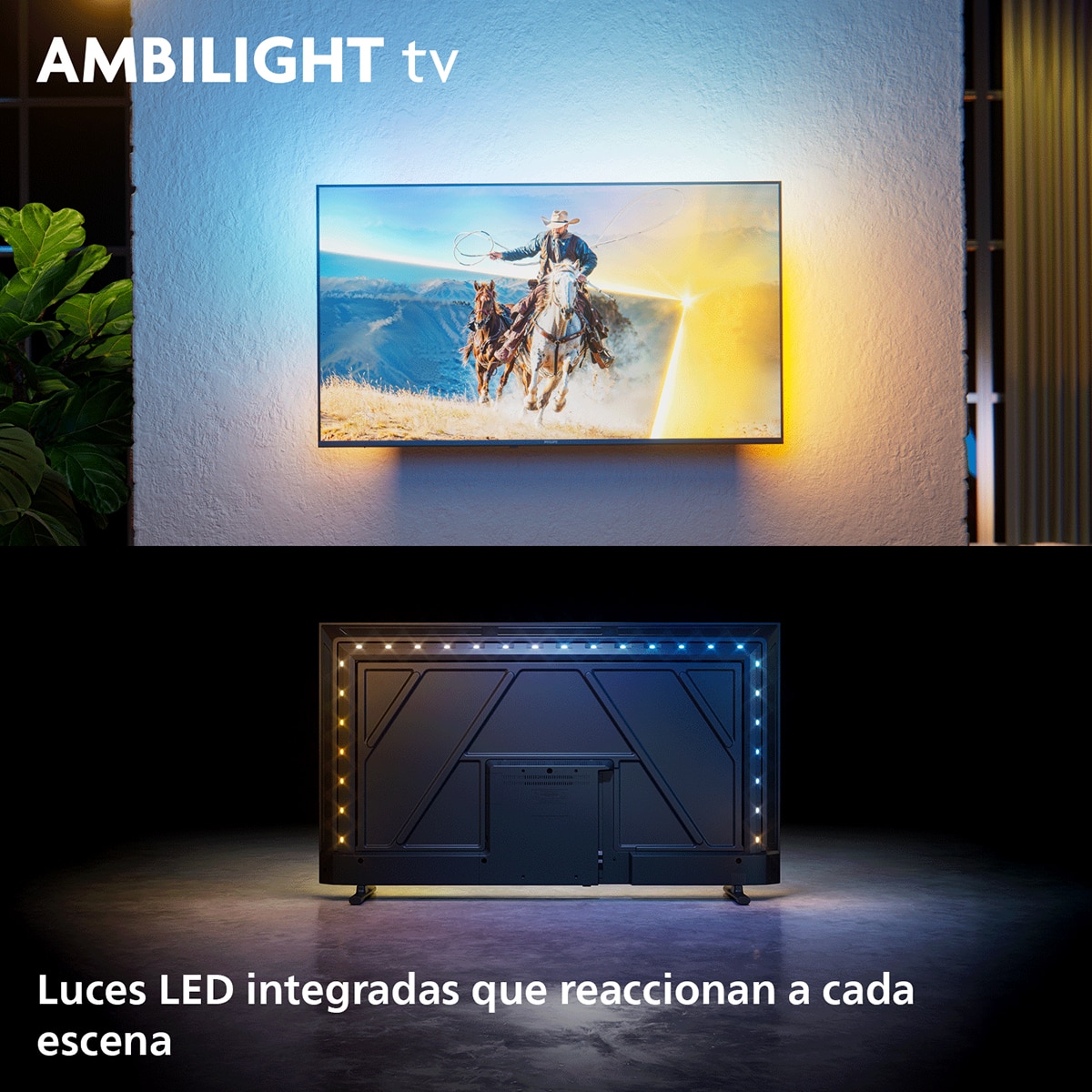 TV QLED 80cm (32") Philips Ambilight 32PQS6901, Full HD, Smart TV, Dolby Audio, Titan OS Negro mate-4