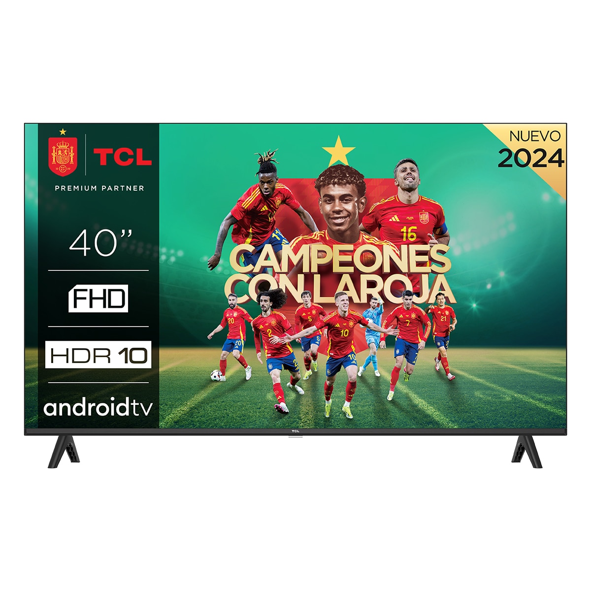 TV LED 101 cm (40") TCL 40S54, Full HD Android TV, compatible Google Assistant, Chromecast y Google Home, Diseño sin marco Negro-1