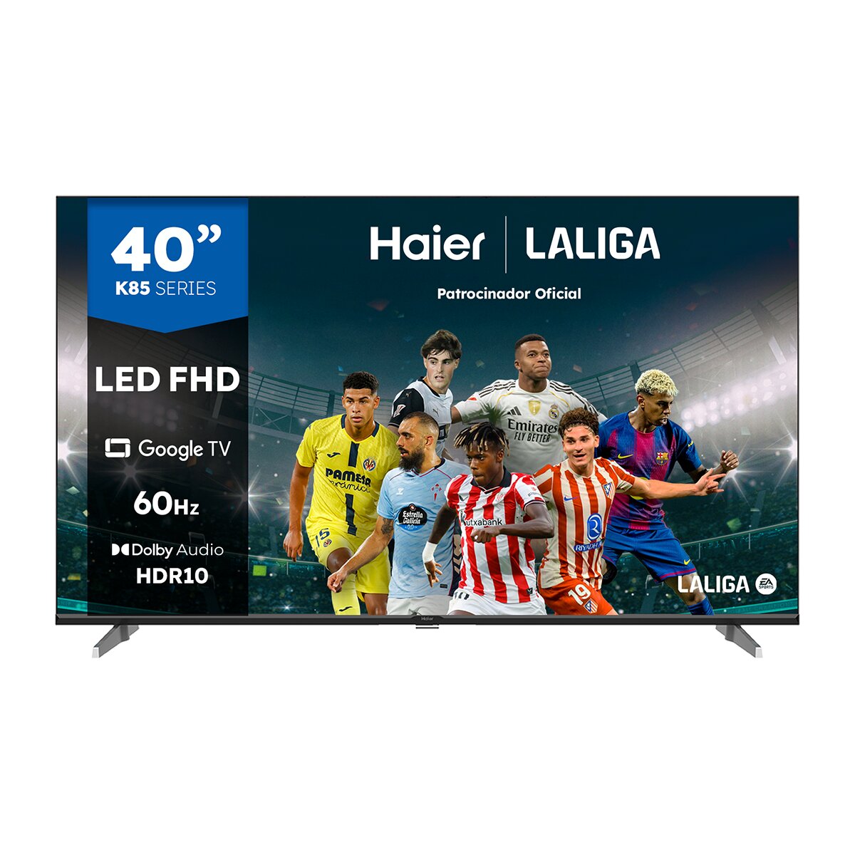 TV LED 101 cm (40") Haier H40K85EFX Full HD, Smart Google TV, HDR10 Negro-1