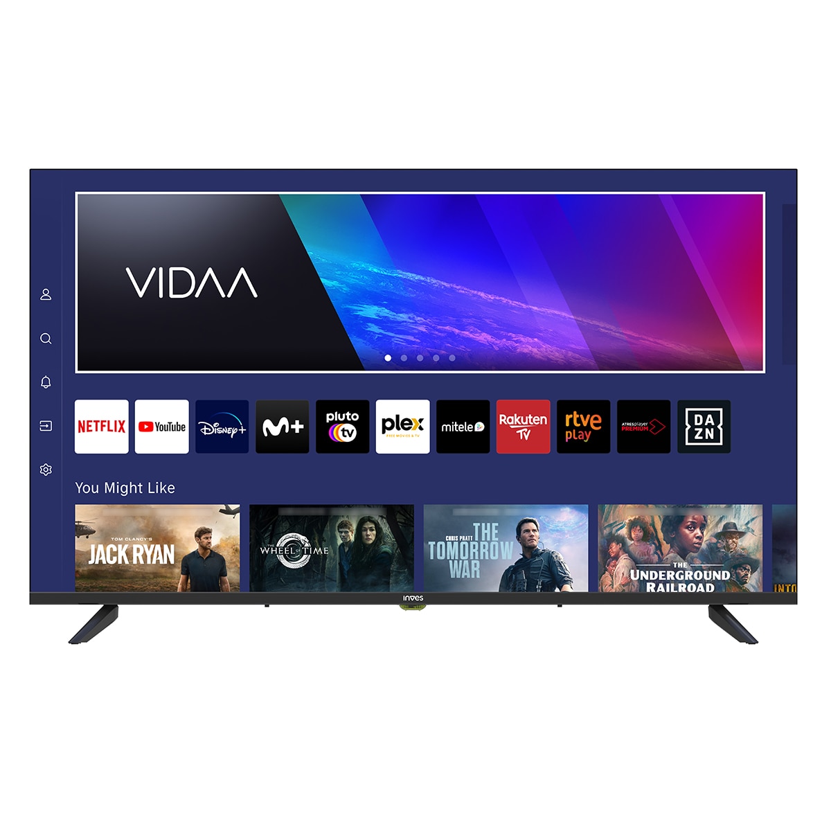 TV LED 101cm (40") Inves LED-404FVD, Full HD Smart TV Negro-1