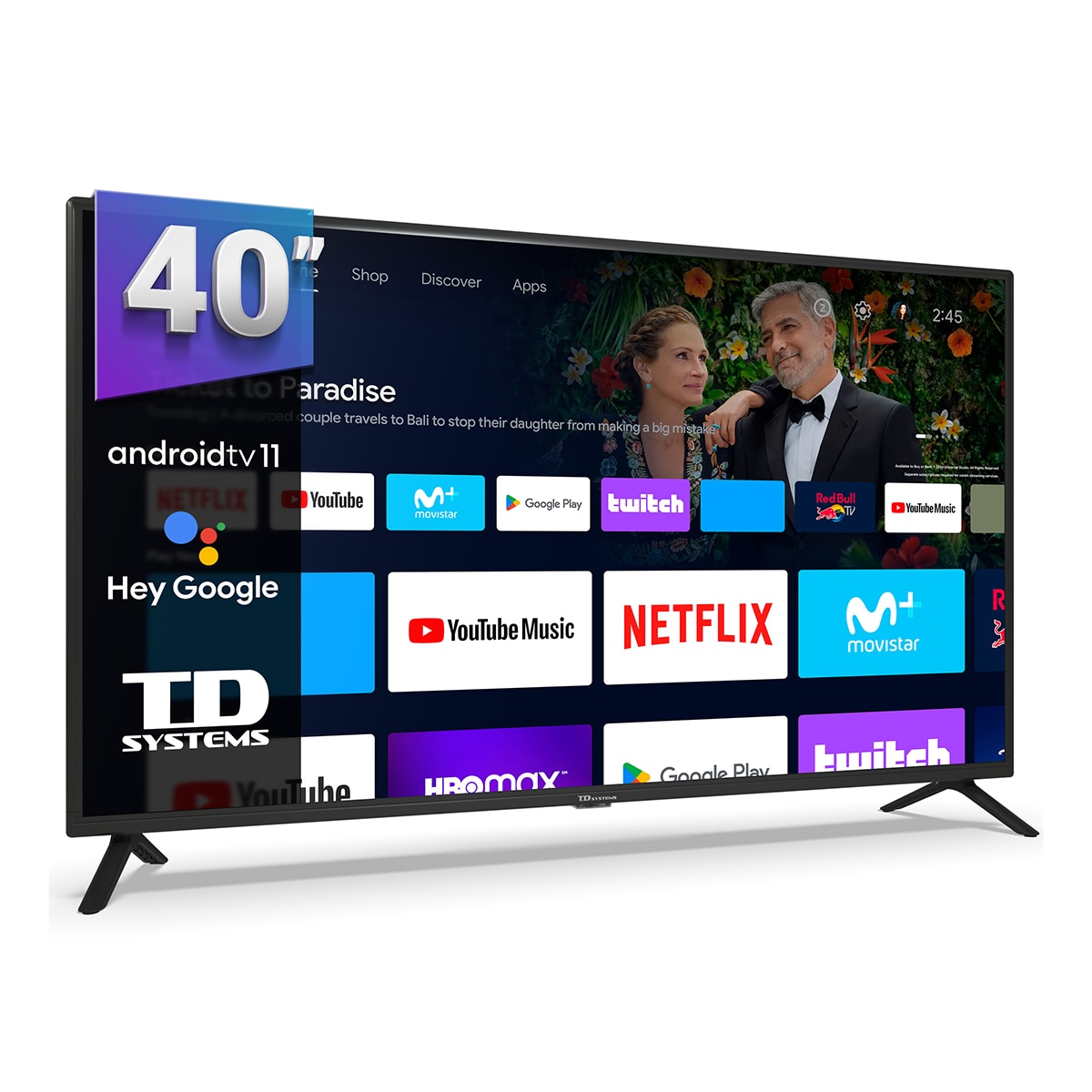 Imagen 0 de TV LED 100cm (40") TD Systems K40DLC19GLE, Full HD, Smart TV con Google Chromecast