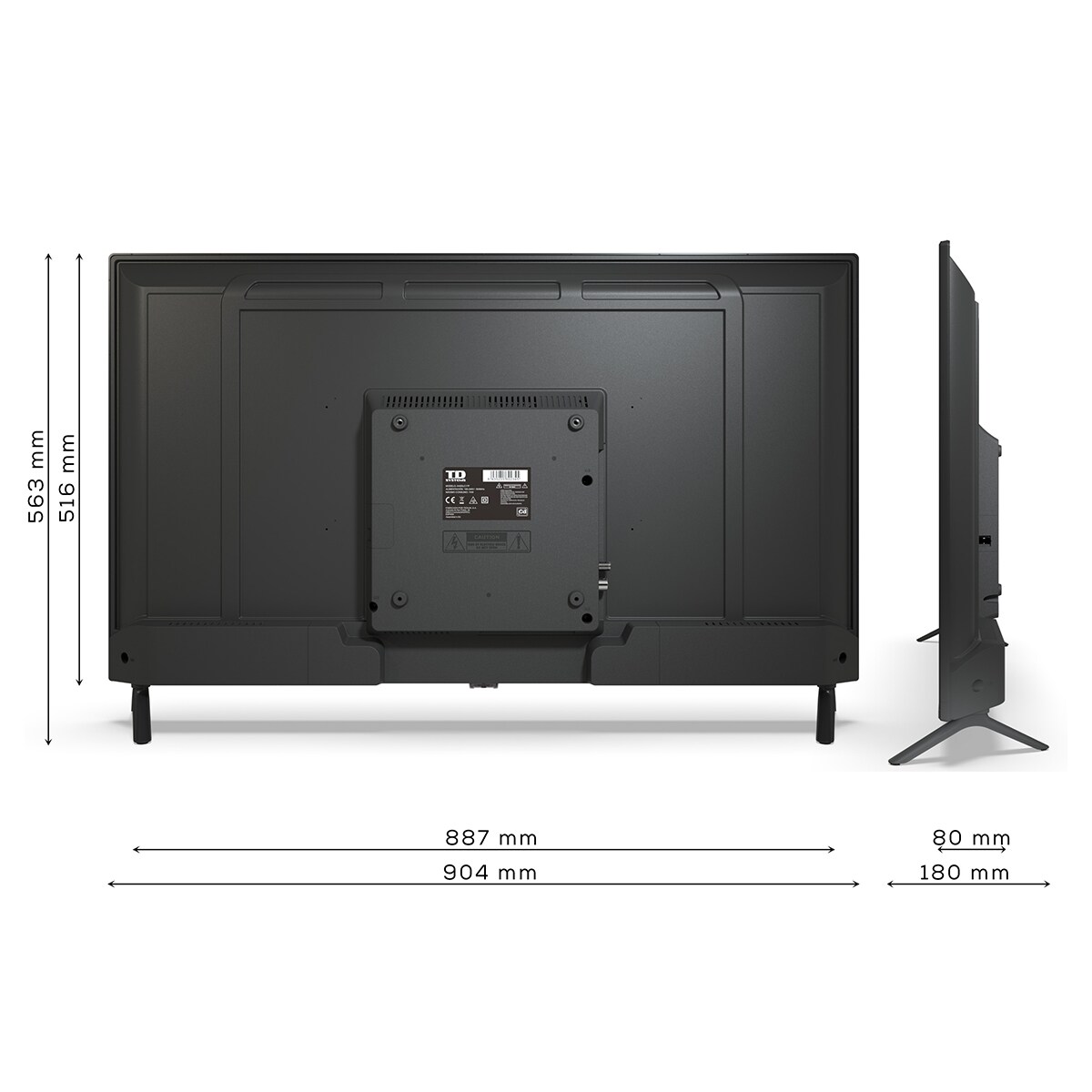 TV LED 100cm (40") TD Systems K40DLC19GLE, Full HD, Smart TV con Google Chromecast Negro-2