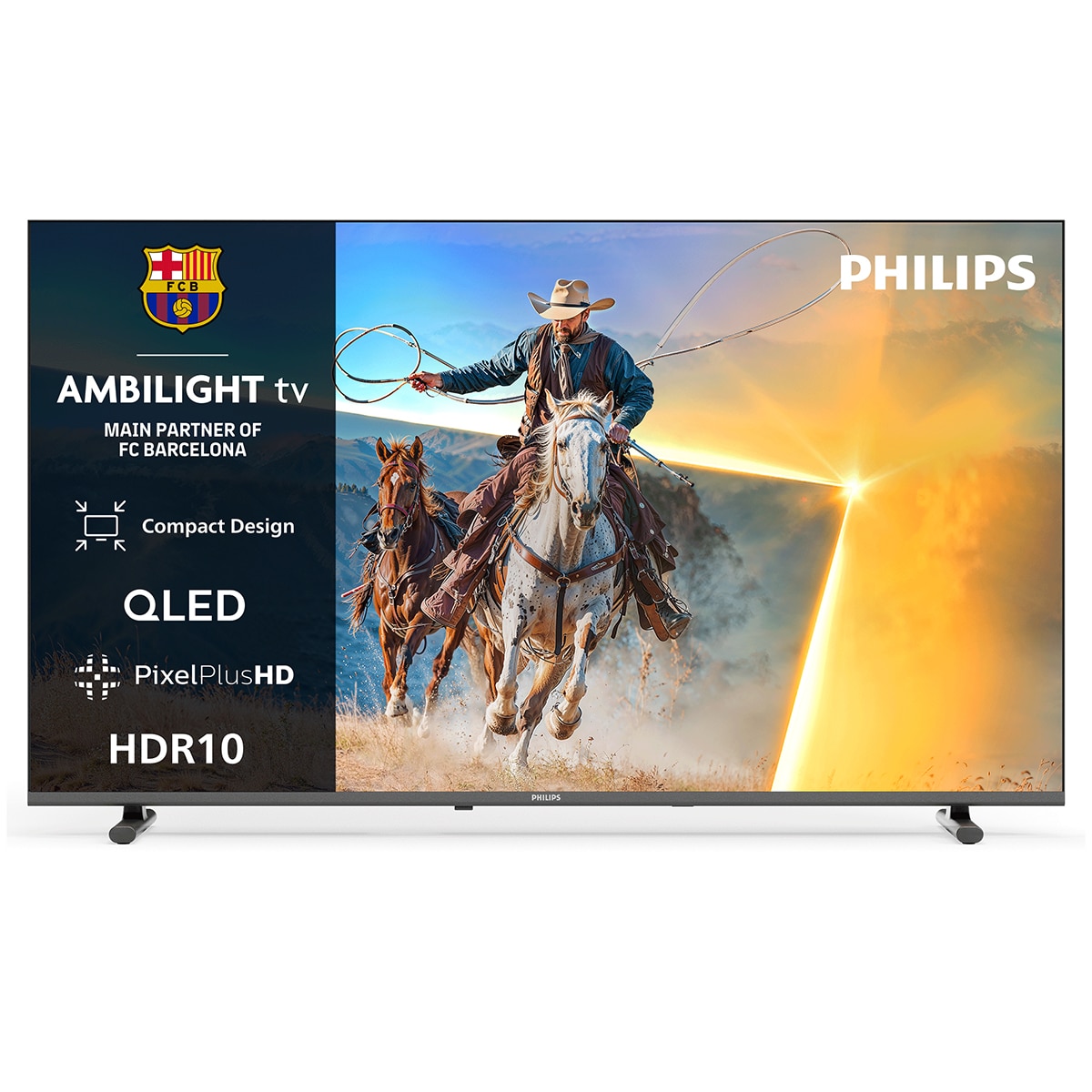 Philips - TV QLED 100cm (40") Philips Ambilight 40PQS6901, Full HD, Smart TV, Dolby Audio, Titan OS.