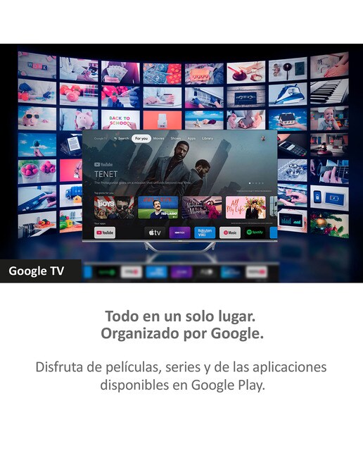 TV QLED 108 cm (43") Haier H43Q800UX, UHD 4K, Smart TV Google TV, Dolby Atmos Plata-6