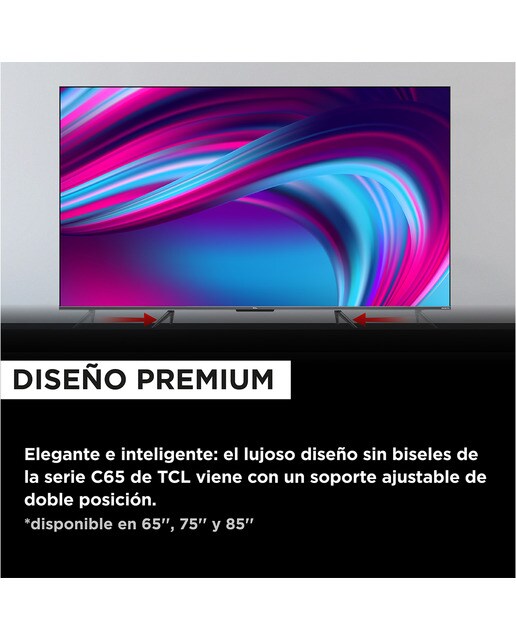 TV QLED Pro 109,2 cm (43") TCL 43C655, 4K Ultra HD, Smart TV by Google TV (Dolby Vision y Atmos, compatible con Google Assistant Titanio-4