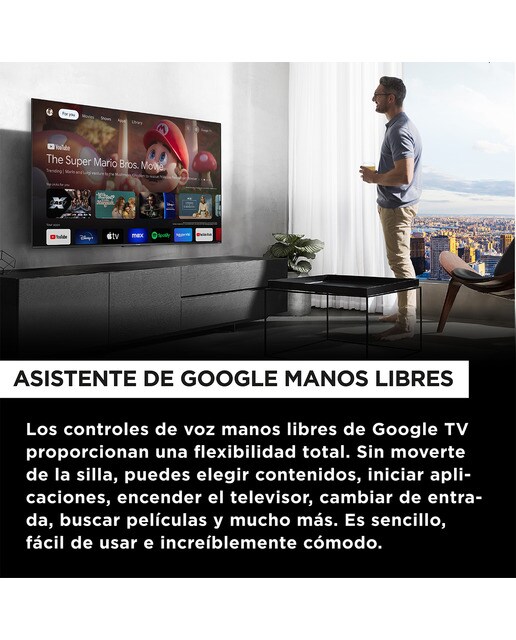 TV QLED Pro 109,2 cm (43") TCL 43C655, 4K Ultra HD, Smart TV by Google TV (Dolby Vision y Atmos, compatible con Google Assistant Titanio-5
