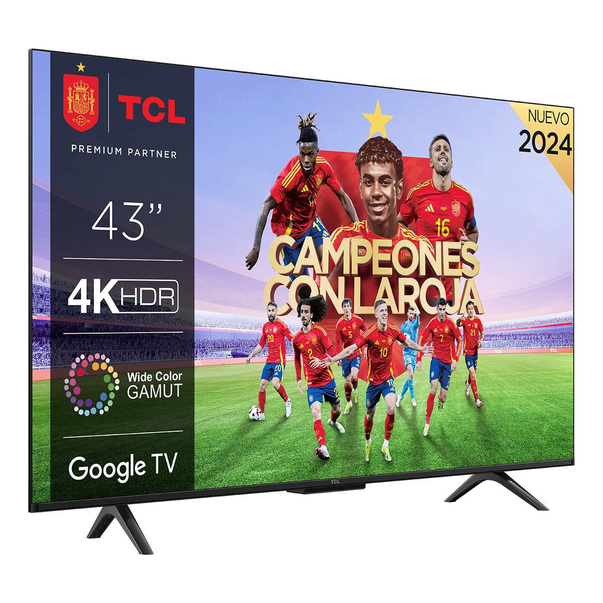 TV LED 109,2 cm (43") TCL 43P755, 4K UHD HDR, Wide Color Gamut, Smart TV by Google TV, Dolby Vision y Atmos, compatible con Google Assistant Titanio-1