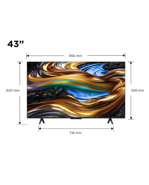 TV LED 109,2 cm (43") TCL 43P755, 4K UHD HDR, Wide Color Gamut, Smart TV by Google TV, Dolby Vision y Atmos, compatible con Google Assistant Titanio-2