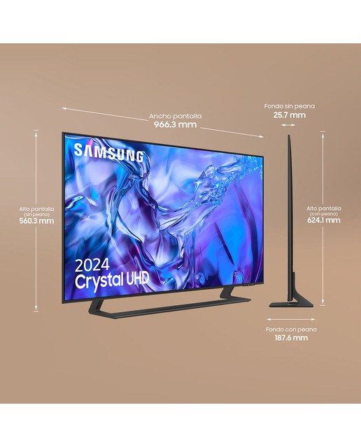 TV LED 108 cm (43") Samsung TU43DU8505KXXC 4K Procesador Crystal UHD Smart TV Gris-2