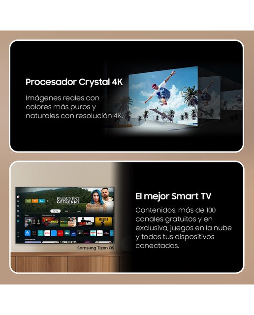 TV LED 108 cm (43") Samsung TU43DU8505KXXC 4K Procesador Crystal UHD Smart TV Gris-4