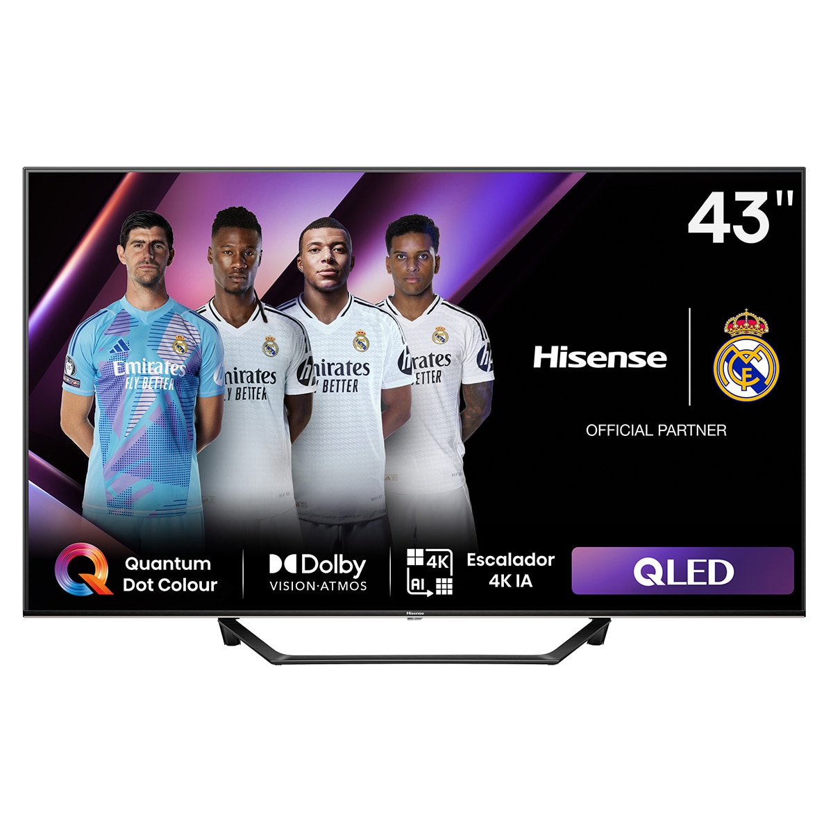 TV QLED 109cm (43") Hisense 43A7NQ UHD 4K Smart TV Gris carbón-1