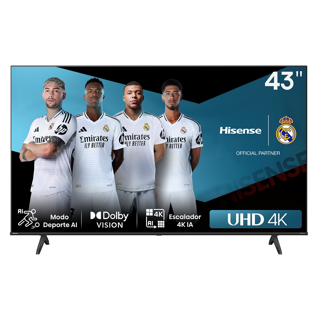 TV LED 109cm (43") Hisense 43A6N UHD 4K Smart TV Negro-1