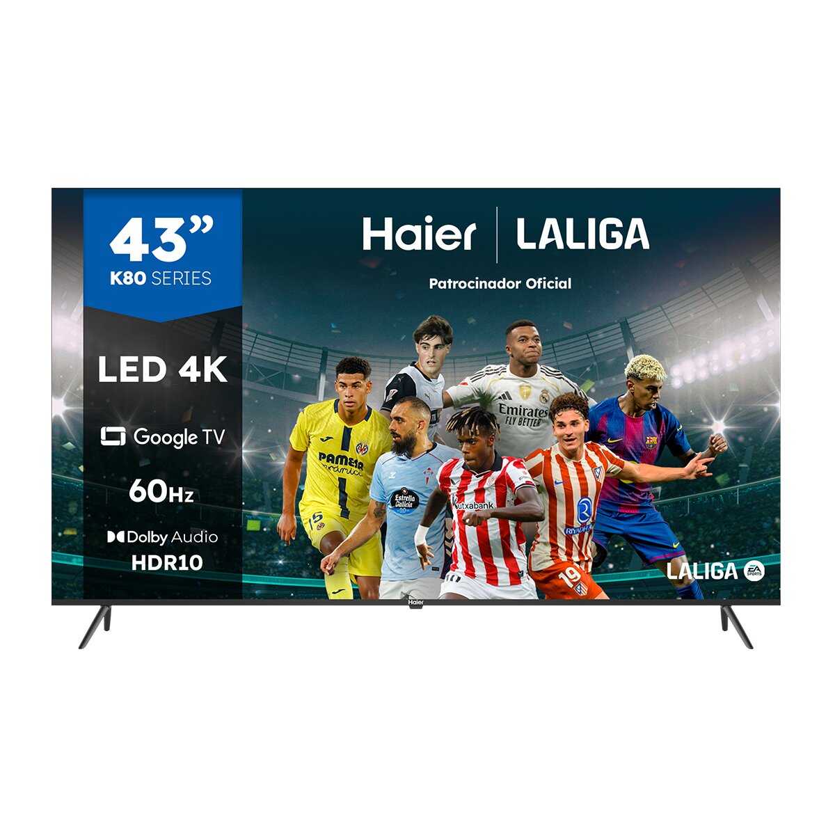 Imagen 0 de TV LED 108 cm (43") Haier H43K800UX K80 Series, UHD 4K, Smart Google TV, HDR10