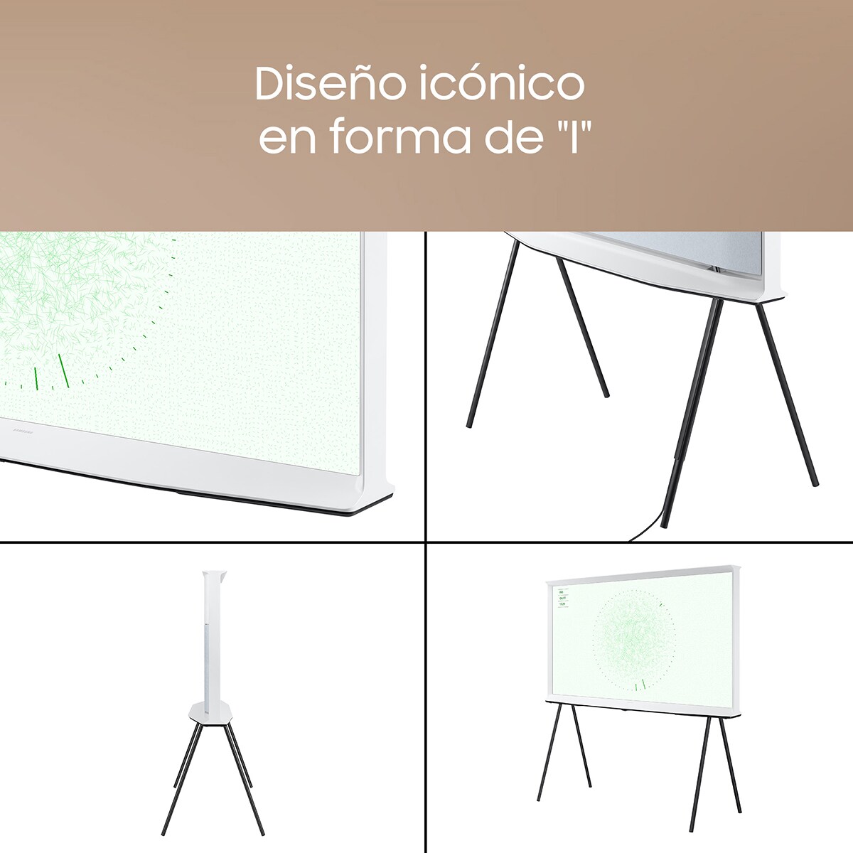 TV QLED 108 cm (43") Samsung The Serif TQ43LS01DAUXXC UHD 4K Display Mate, Smart TV Blanco Nube-11