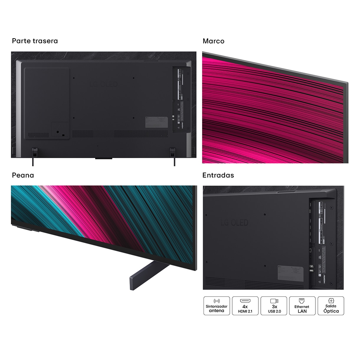 TV OLED evo AI C5 106cm (42") LG OLED42C55LA, Smart TV 4K Negro-16
