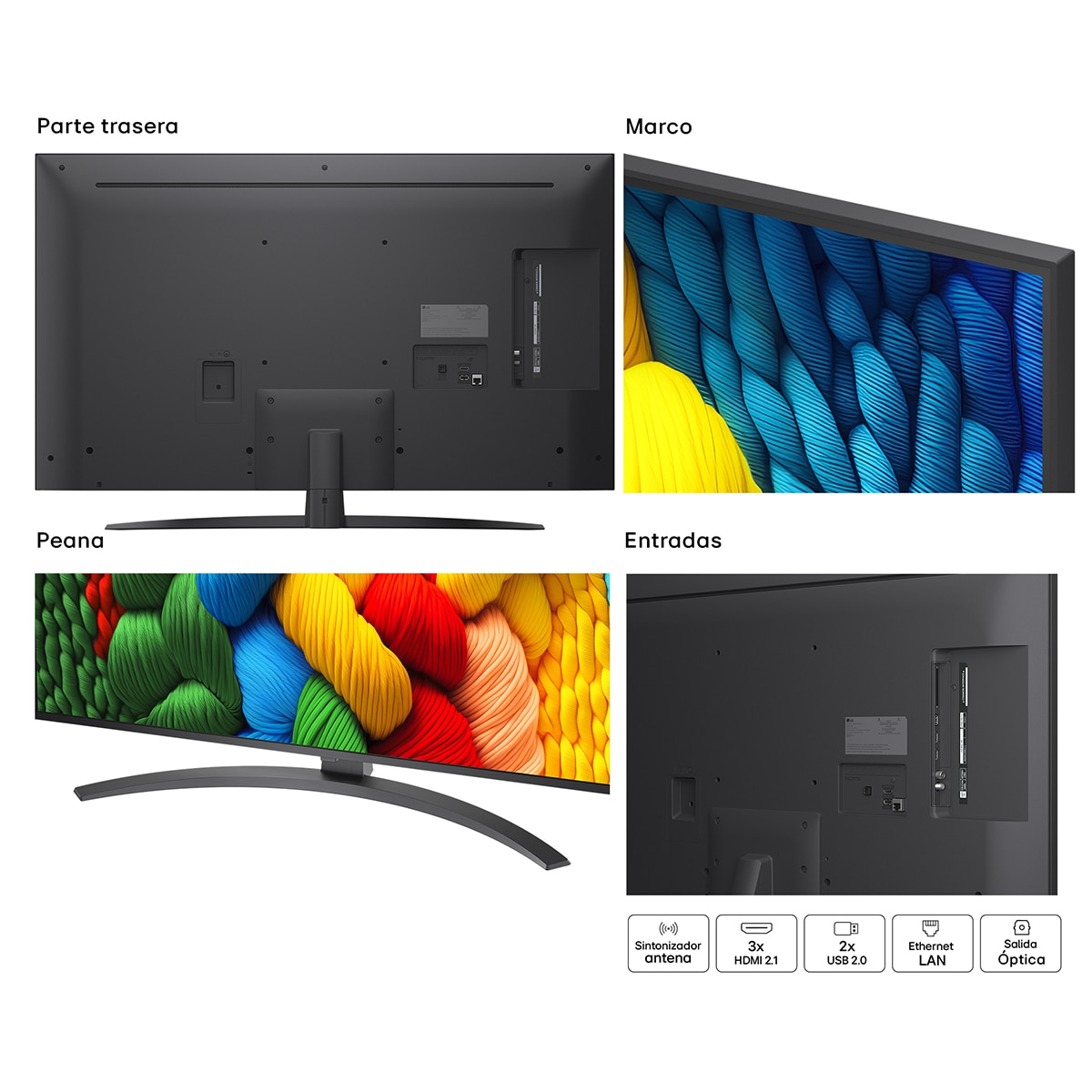 TV LED NanoCell AI 108cm (43") LG 43NANO81A6A, 4K Smart TV Negro-17