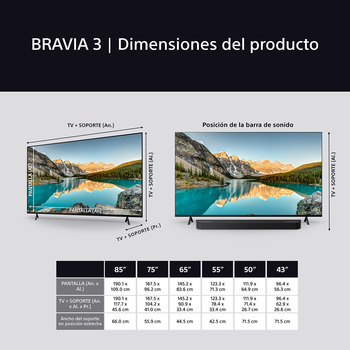 TV 43" Sony BRAVIA 3 K43S35BP LED 4K HDR, Google TV, Smart TV, Dolby Vision, Dolby Atmos, Triluminos PRO, X-Balanced Speaker, Game Menu 12