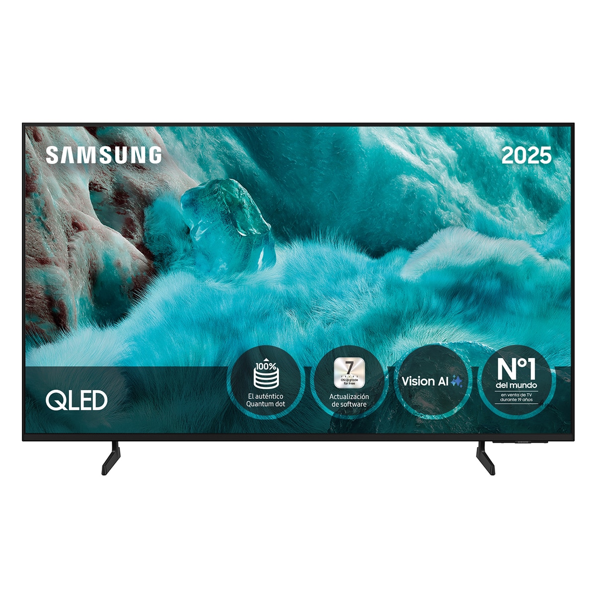 TV QLED 108cm (43") Samsung TQ43Q7FAAUXXC 4K Vision AI Quantum dot Smart TV Negro-1
