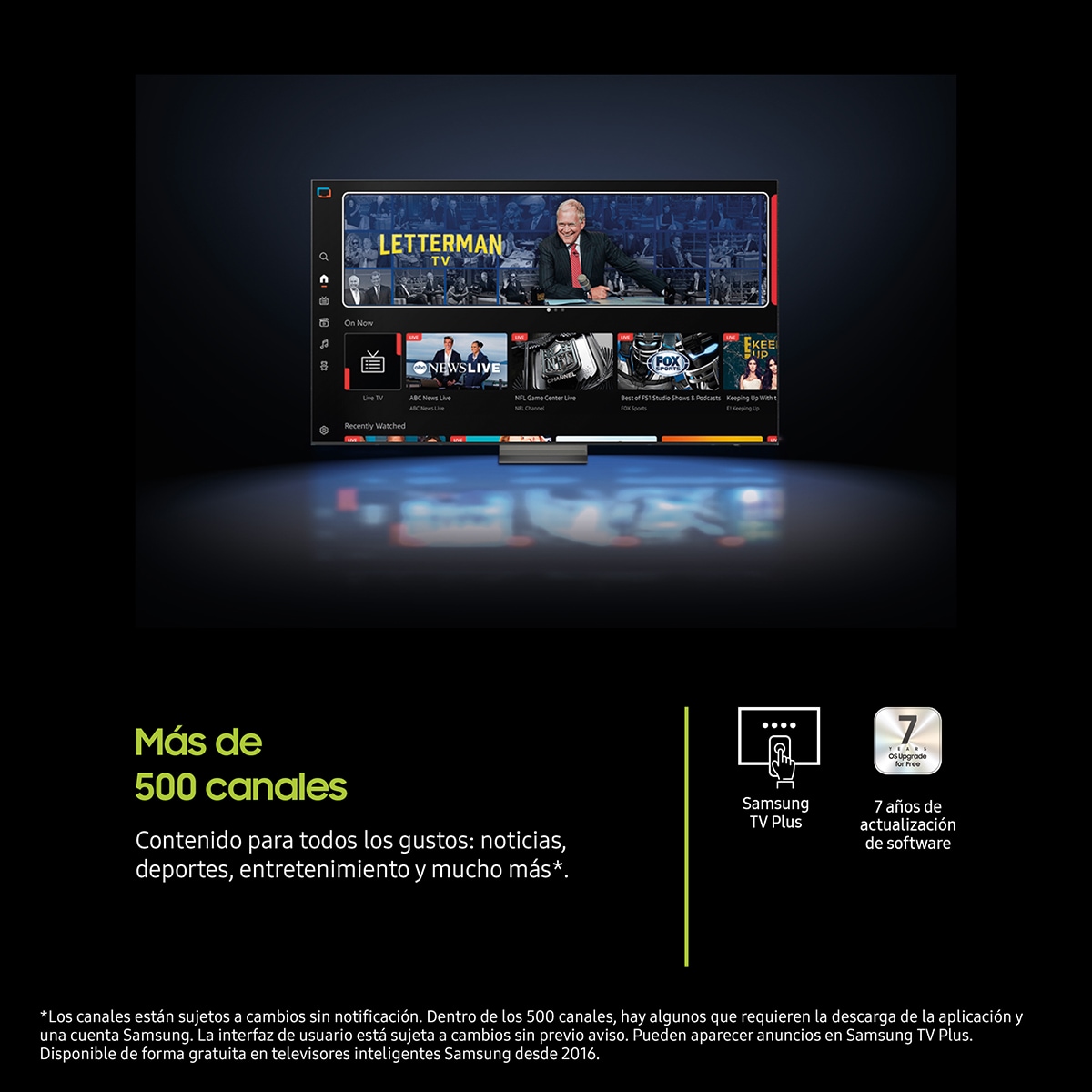TV QLED 108cm (43") Samsung TQ43Q7FAAUXXC 4K Vision AI Quantum dot Smart TV Negro-6