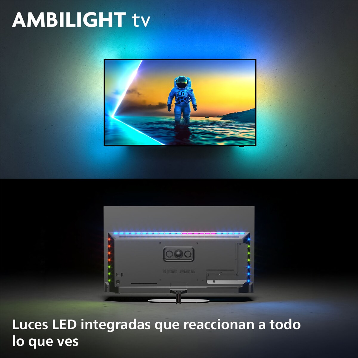 TV OLED 106 cm (42") Philips Ambilight 42OLED820/12 UHD 4K, Dolby Vision y Dolby Atmos, Google TV, Smart TV Negro-3