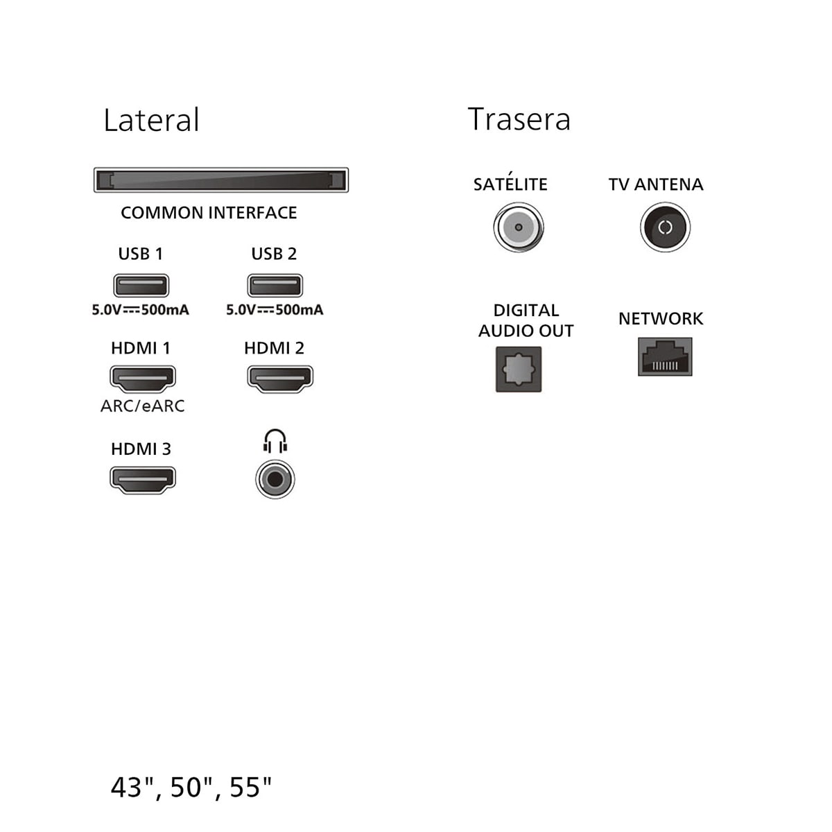 TV LED 108 cm (43") Philips Ambilight 43PUS8010/12 UHD 4K, Dolby Atmos, Titan OS, Smart TV Negro mate-12