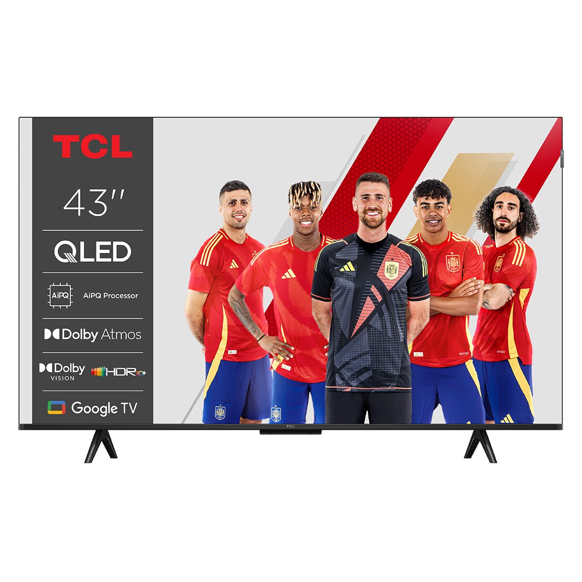 TV QLED 109,2 cm (43") TCL 43P7K, 4K HDR TV, Smart TV Powered by Google TV, compatible con Asistentes de voz Titanio-1
